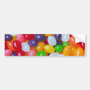 ゼリー菓子の背景-イースターゼリー菓子 バンパーステッカー