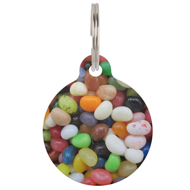 ゼリー菓子の黒の青緑キャンデーの質のテンプレート ペット　ネームタグ (正面)