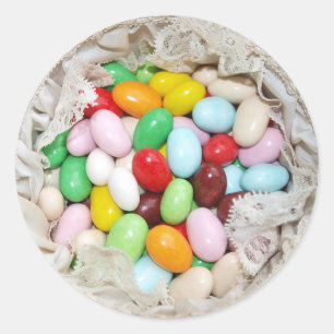 ゼリー菓子キャンデーのイースターかわいいステッカー ラウンドシール