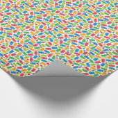 ゼリー菓子及び粘着性くまパターン ラッピングペーパー (角)