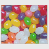 ゼリー菓子-ゼリー菓子のイースター豆の背景 ラッピングペーパー (フラット)