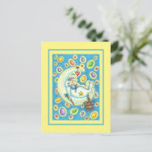 ゼリー豆の夢、眠い復活祭バニー月に シーズンポストカード (スタンド正面)