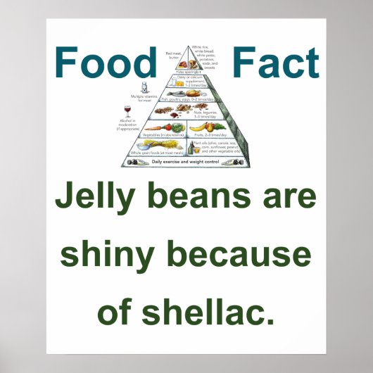 ゼリー豆はシェラックのために光沢がある – 食べ物F ポスター (正面)