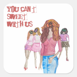 ゼリー豆ガールズシール スクエアシール