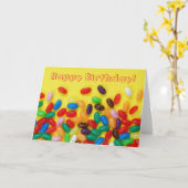ゼリー豆ハッピーバースデー子供へ カード (黄色い花)