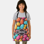 ゼリー豆モザイクカラフルパタパーソナライズされたーン エプロン (インサイチュ)