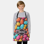 ゼリー豆モザイクカラフルパタパーソナライズされたーン エプロン (着用した状態)