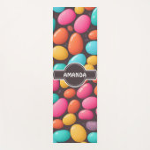 ゼリー豆モザイクカラフルパタパーソナライズされたーン ヨガマット (正面)