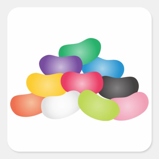 ゼリー豆 スクエアシール (正面)