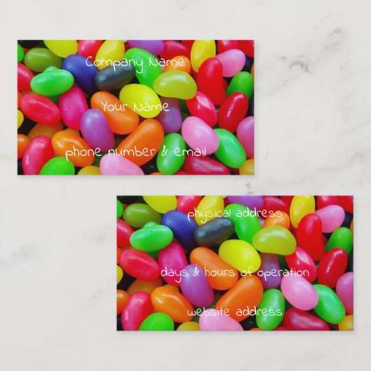 ゼリー豆 名刺 (正面/裏面)