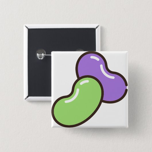 ゼリー豆 缶バッジ (正面&裏面)