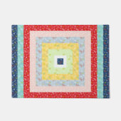 ゼリー転がフローラレインボーキルト生地 ドアマット (正面)