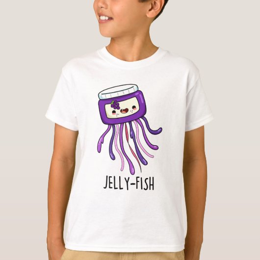 ゼリー魚おもしろいゼリー瓶パン Tシャツ (正面)