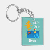 ゼリー魚付きリトルダイバー – アクリルキーチェーン キーホルダー (正面左)