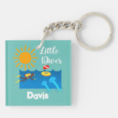 ゼリー魚付きリトルダイバー – アクリルキーチェーン キーホルダー (裏面)