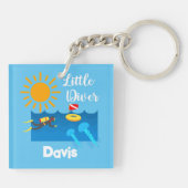 ゼリー魚付きリトルダイバー – アクリルキーチェーン キーホルダー (裏面)