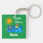 ゼリー魚付きリトルダイバー – アクリルキーチェーン キーホルダー (裏面)