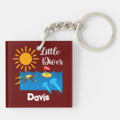 ゼリー魚付きリトルダイバー – アクリルキーチェーン キーホルダー (裏面)