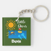 ゼリー魚付きリトルダイバー – アクリルキーチェーン キーホルダー (裏面)