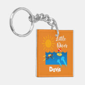 ゼリー魚付きリトルダイバー – アクリルキーチェーン キーホルダー (正面左)