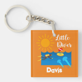 ゼリー魚付きリトルダイバー – アクリルキーチェーン キーホルダー