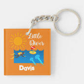 ゼリー魚付きリトルダイバー – アクリルキーチェーン キーホルダー (裏面)