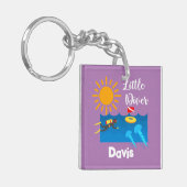 ゼリー魚付きリトルダイバー – アクリルキーチェーン キーホルダー (正面左)