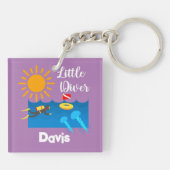 ゼリー魚付きリトルダイバー – アクリルキーチェーン キーホルダー (裏面)