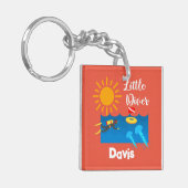 ゼリー魚付きリトルダイバー – アクリルキーチェーン キーホルダー (正面左)