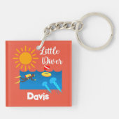 ゼリー魚付きリトルダイバー – アクリルキーチェーン キーホルダー (裏面)