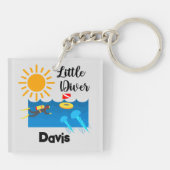 ゼリー魚付きリトルダイバー – アクリルキーチェーン キーホルダー (裏面)