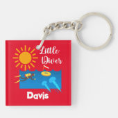 ゼリー魚付きリトルダイバー – アクリルキーチェーン キーホルダー (裏面)