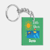 ゼリー魚付きリトルダイバー – アクリルキーチェーン キーホルダー (正面左)