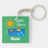 ゼリー魚付きリトルダイバー – アクリルキーチェーン キーホルダー (裏面)