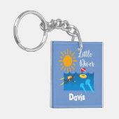 ゼリー魚付きリトルダイバー – アクリルキーチェーン キーホルダー (正面左)