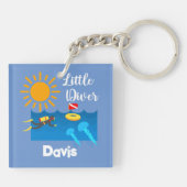 ゼリー魚付きリトルダイバー – アクリルキーチェーン キーホルダー (裏面)