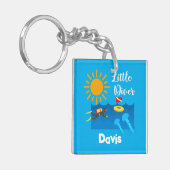 ゼリー魚付きリトルダイバー – アクリルキーチェーン キーホルダー (正面左)