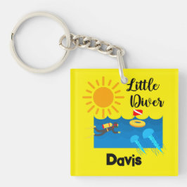 ゼリー魚付きリトルダイバー – アクリルキーチェーン キーホルダー