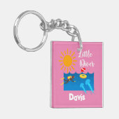 ゼリー魚付きリトルダイバー – アクリルキーチェーン キーホルダー (正面左)