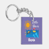 ゼリー魚付きリトルダイバー – アクリルキーチェーン キーホルダー (正面左)