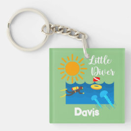 ゼリー魚付きリトルダイバー – アクリルキーチェーン キーホルダー