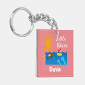 ゼリー魚付きリトルダイバー – アクリルキーチェーン キーホルダー (正面左)