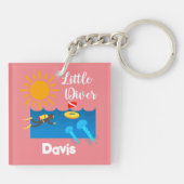 ゼリー魚付きリトルダイバー – アクリルキーチェーン キーホルダー (裏面)