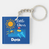 ゼリー魚付きリトルダイバー – アクリルキーチェーン キーホルダー (裏面)