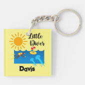 ゼリー魚付きリトルダイバー – アクリルキーチェーン キーホルダー (裏面)