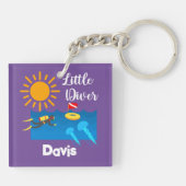 ゼリー魚付きリトルダイバー – アクリルキーチェーン キーホルダー (裏面)