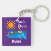 ゼリー魚付きリトルダイバー – アクリルキーチェーン キーホルダー (裏面)