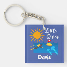 ゼリー魚付きリトルダイバー – アクリルキーチェーン キーホルダー