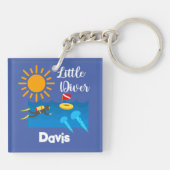 ゼリー魚付きリトルダイバー – アクリルキーチェーン キーホルダー (裏面)