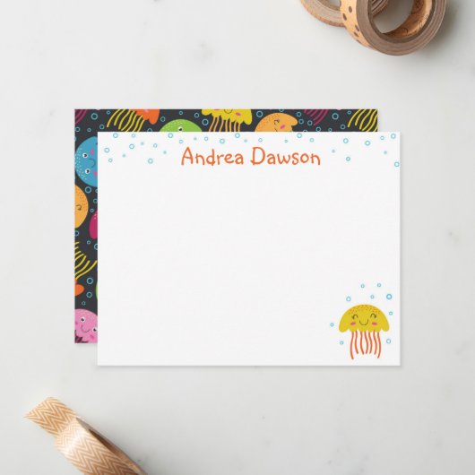 ゼリー魚札 ノートカード (正面/裏面インサイチュ)